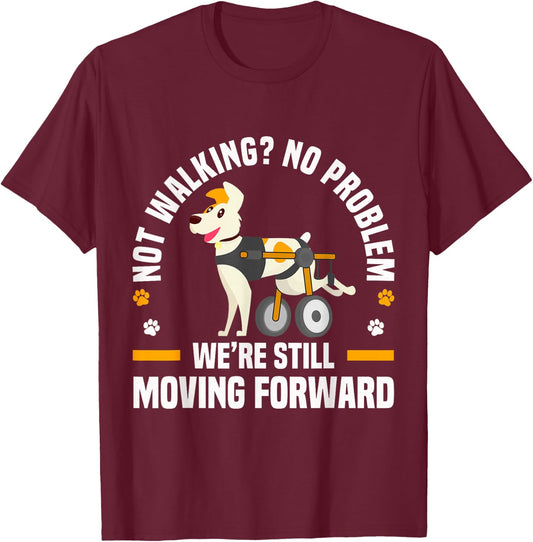Wheelchair Dog with Handicap for Disabled Dogs T-Shirt - T-Shirt | Maroon