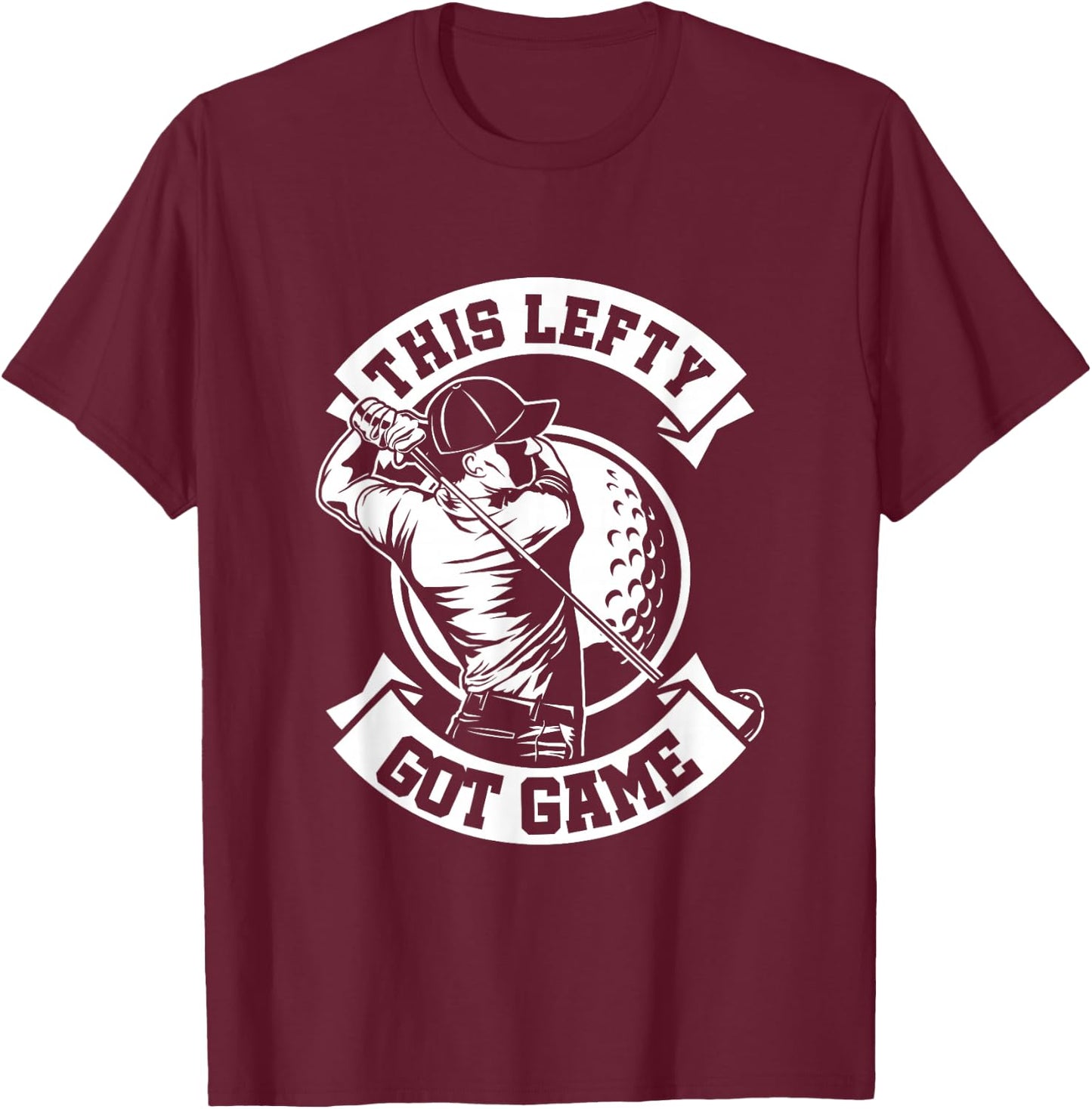 Lefty Lefty Left-Hander Golf Left Handed Golfing T-Shirt - T-Shirt | Maroon