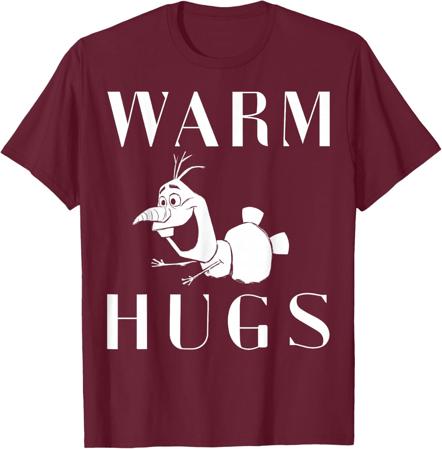 Disney Frozen 2 Olaf Happy Warm Hugs T-Shirt - T-Shirt | Maroon