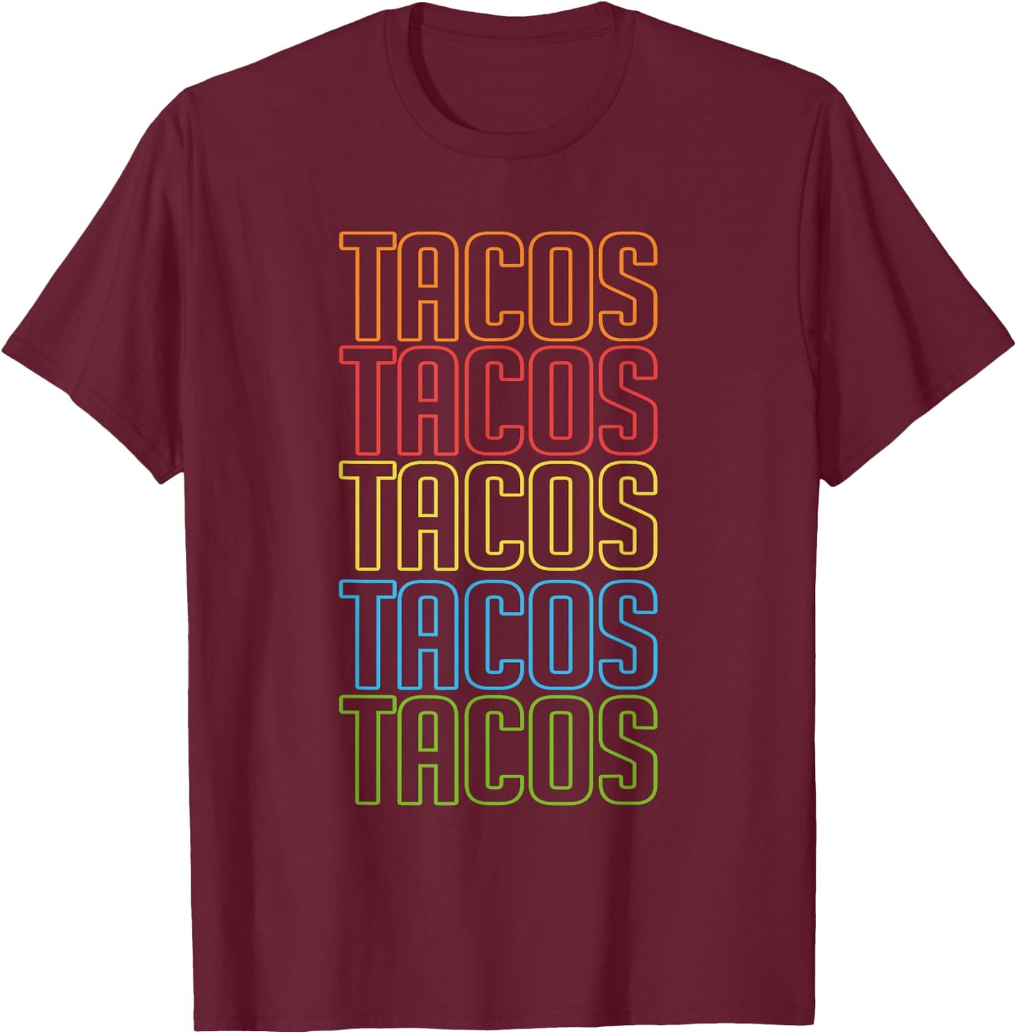 Retro Tacos Shirt Vintage Taco Tuesday T-Shirt - T-Shirt | Maroon