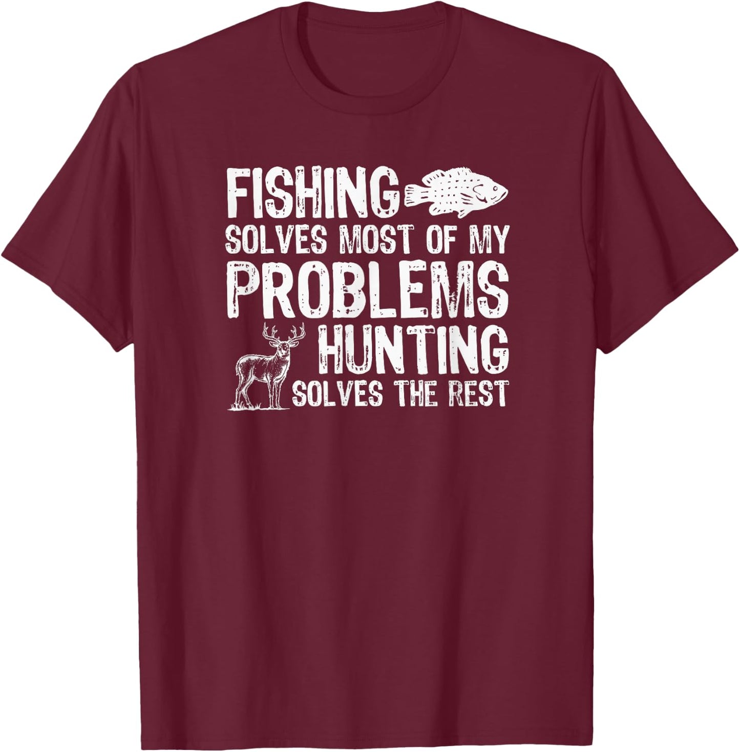 Wilderness Wisdom for Fishing & Hunting Adventures T-Shirt - T-Shirt | Maroon