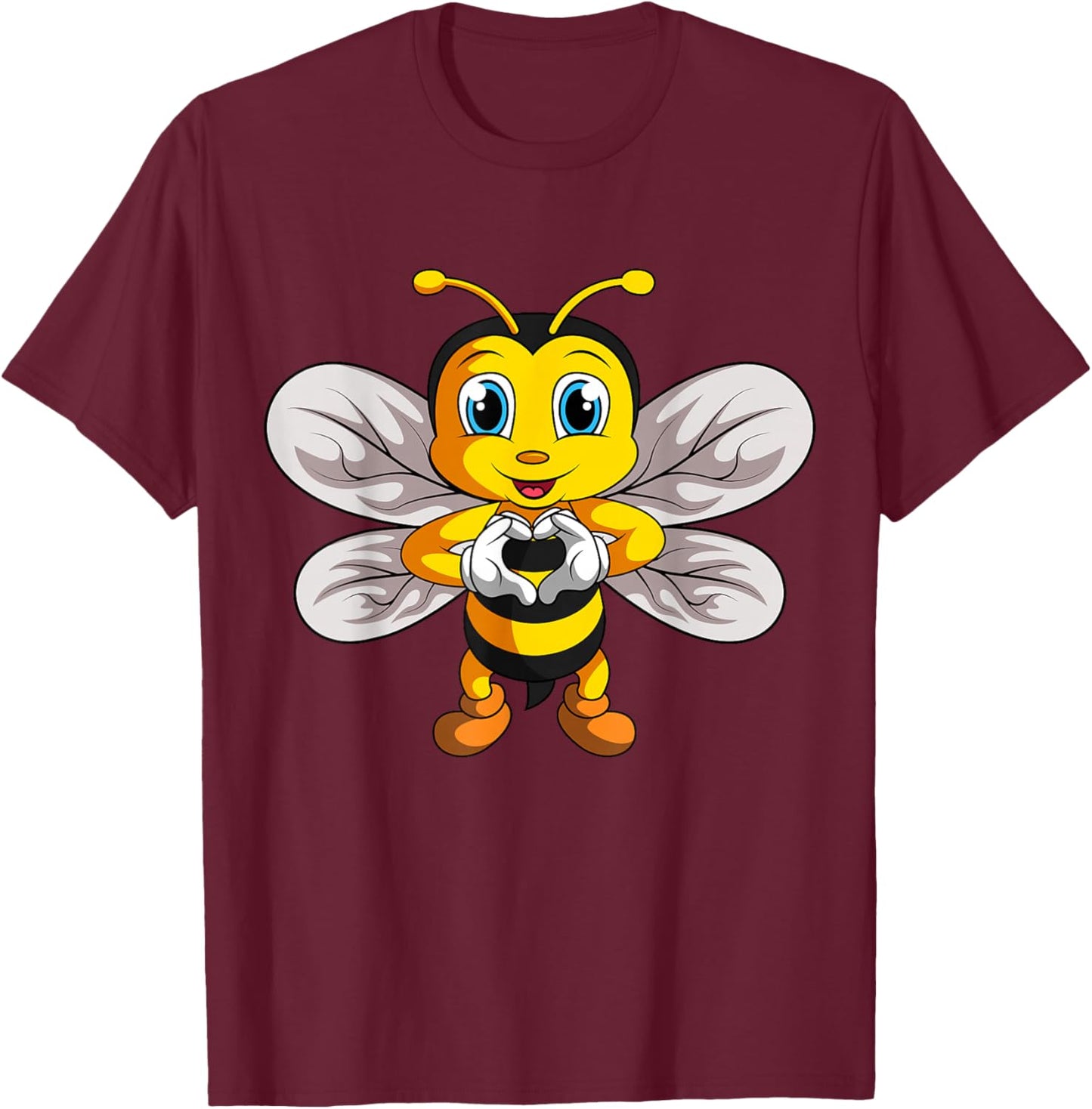 Bienen Kinder Damen Mädchen Biene T-Shirt - T-Shirt | Maroon