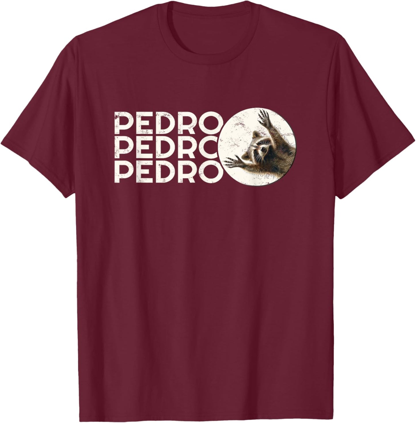 Lustiges Waschbär Meme - Pedro Waschbär T-Shirt - T-Shirt | Maroon