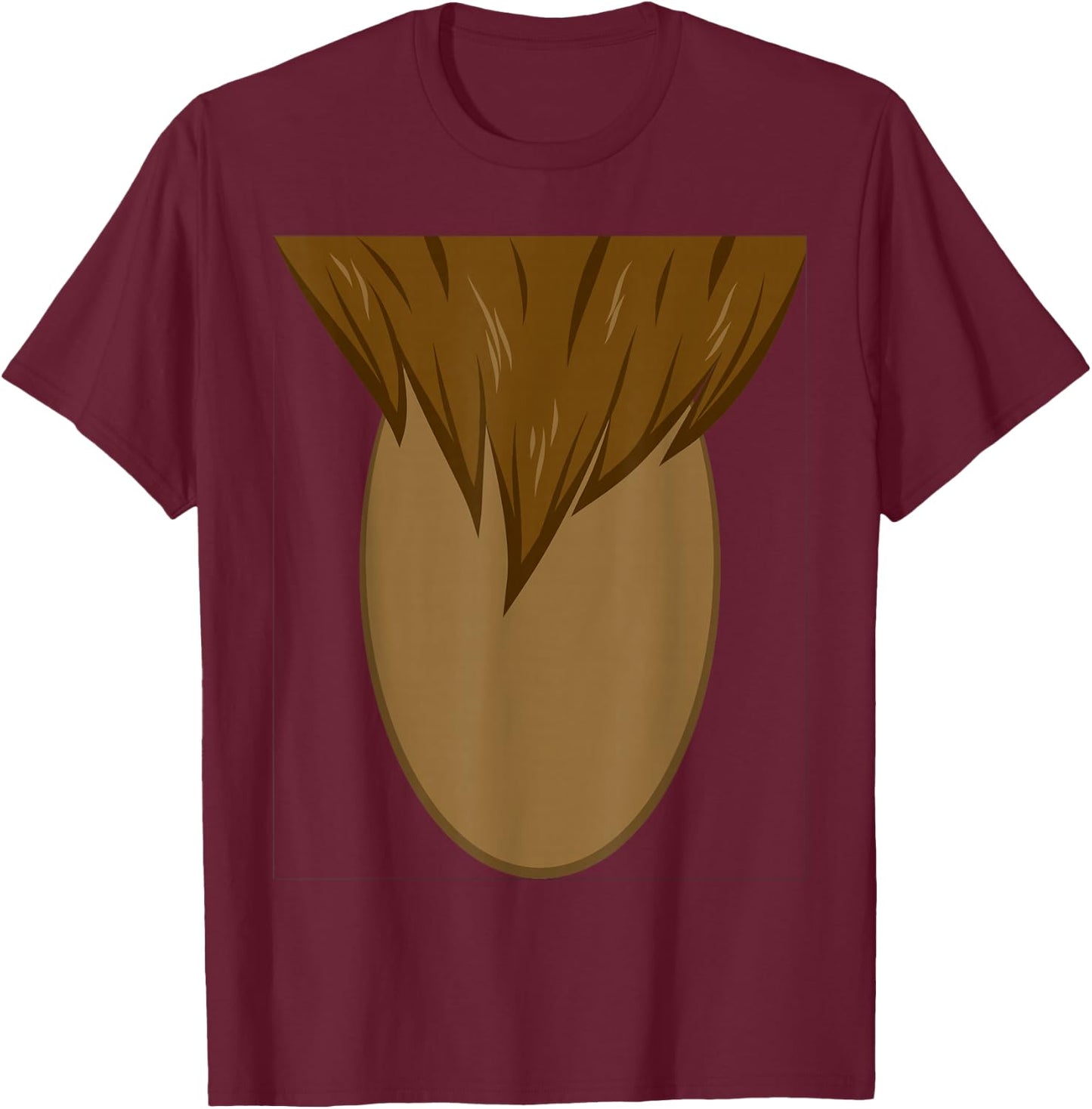 Costume Animal Belly Halloween Costume Lion T-Shirt - T-Shirt | Maroon