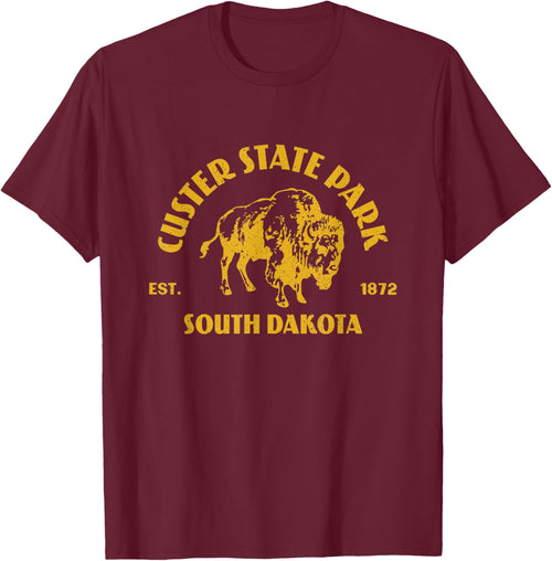 Vintage Bison Custer State Park South Dakota Travel Souvenir