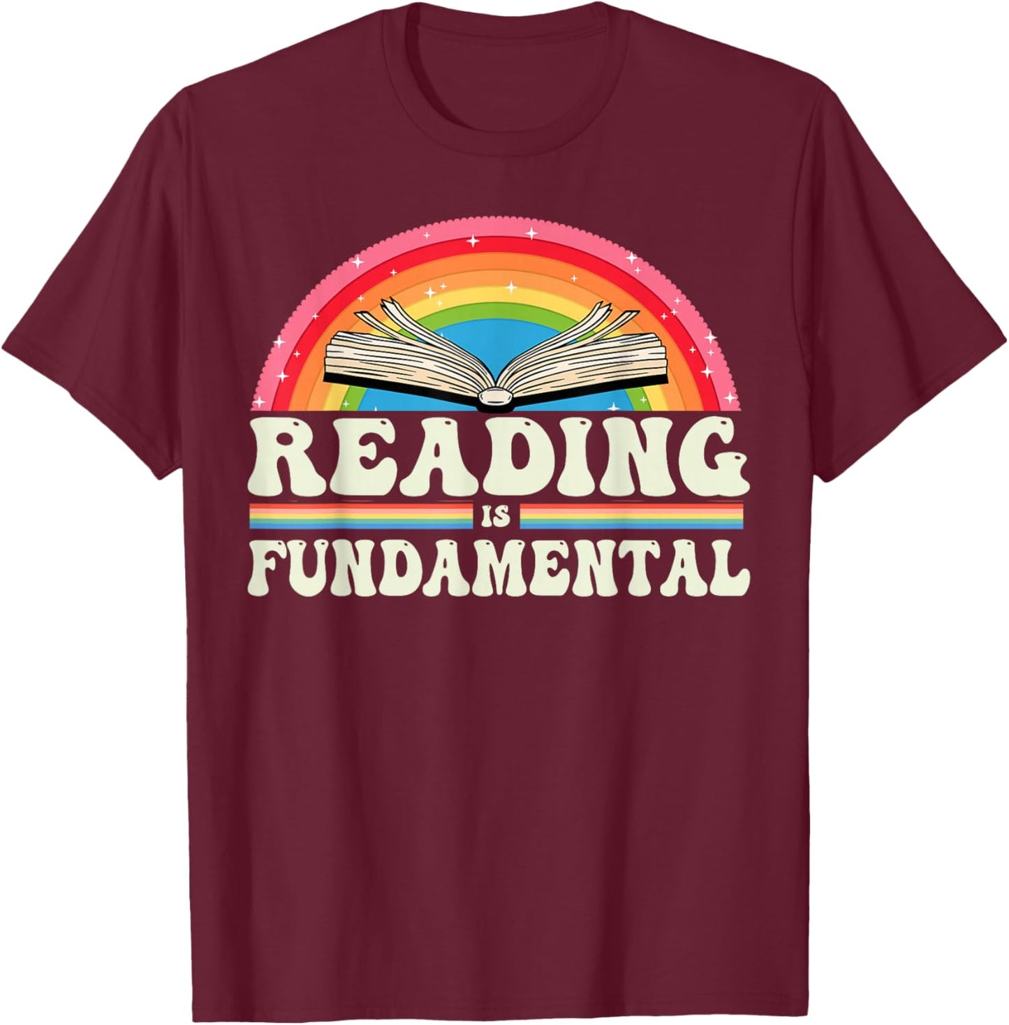 Reading Is Fundamental Geeky Bookworm Poetry Literature T-Shirt - T-Shirt | Maroon