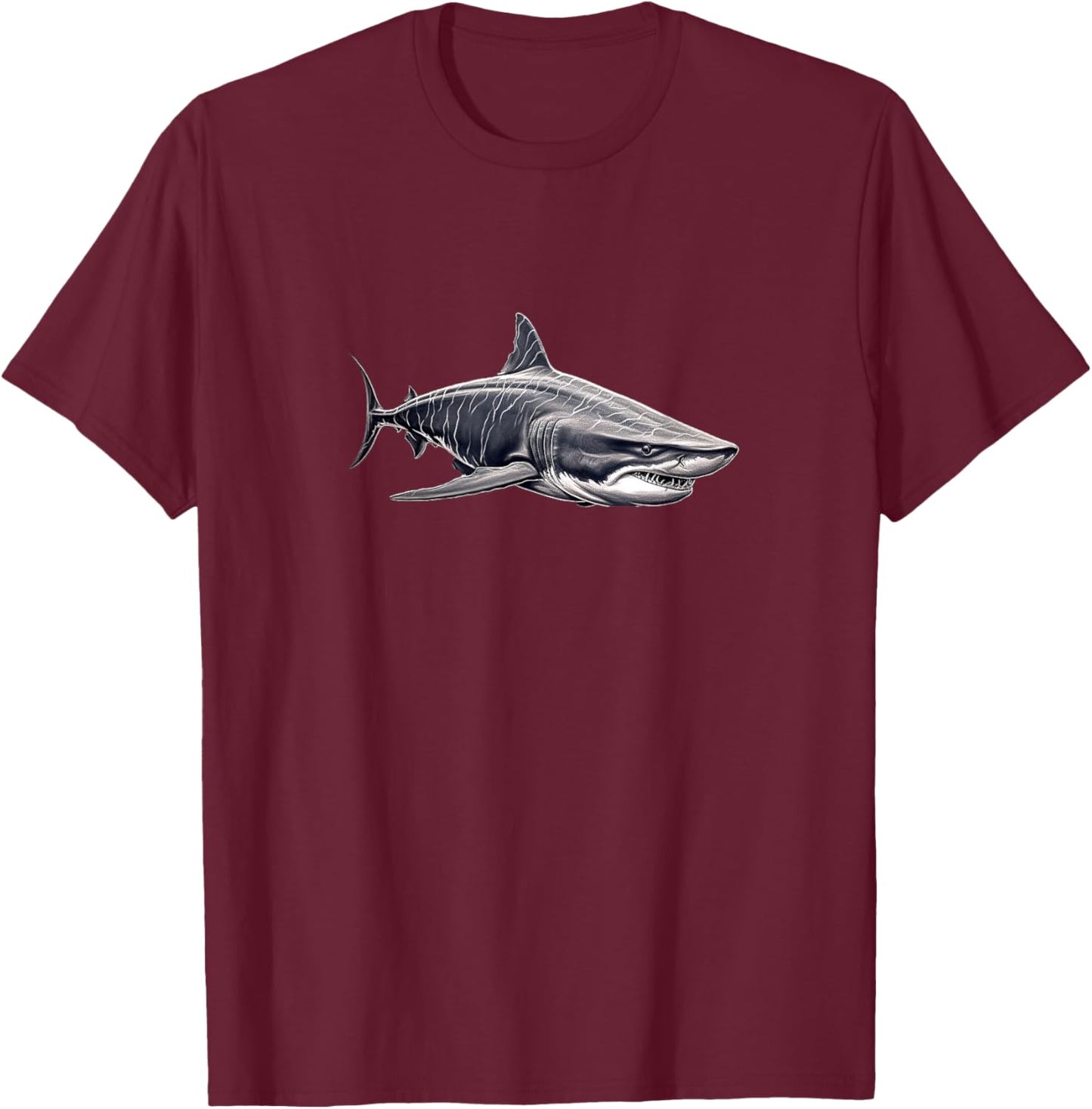 Tiger Shark T-Shirt - T-Shirt | Maroon