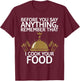 Funny Retro Vintage Chinese Cooking I Cook Your Food T-Shirt - T-Shirt | Maroon