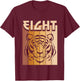 8 Year Old Tiger Birthday Boy Girl 8th Birthday Tiger T-Shirt - T-Shirt | Maroon