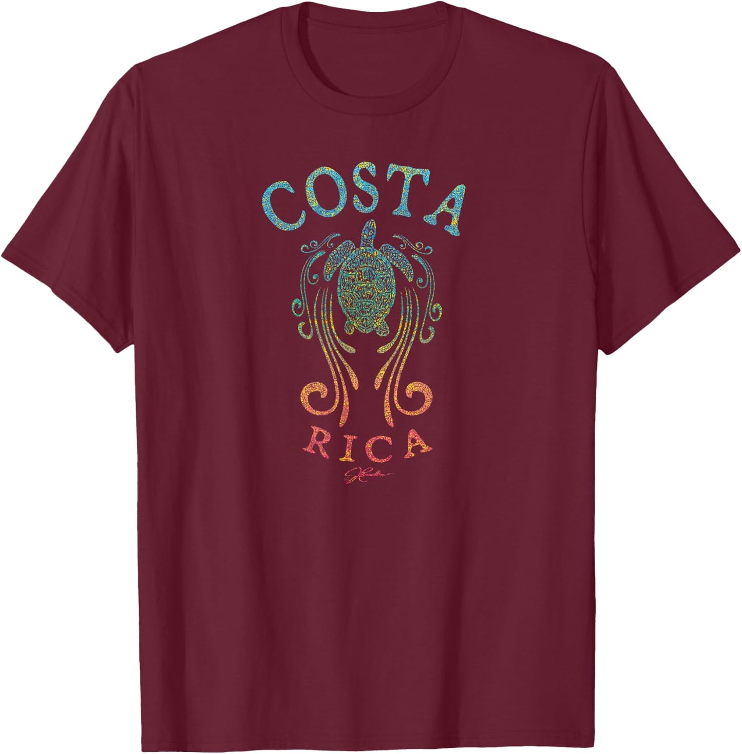JCombs Costa Rica Sea Turtle T-Shirt - T-Shirt | Maroon