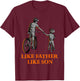 Cycling Father and Son Bicycle Riding Dad and Boy Gift T-Shirt - T-Shirt | Maroon