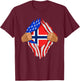 Norwegian Blood Inside Me | Norway Flag Gift T-Shirt - T-Shirt | Maroon