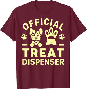 Official Treat Dispenser Dog Grandma T-Shirt - T-Shirt | Maroon