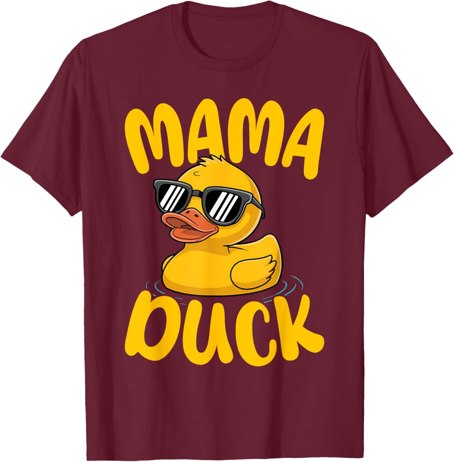Rubber Duckies Mama Duck Rubber Duck T-Shirt - T-Shirt | Maroon