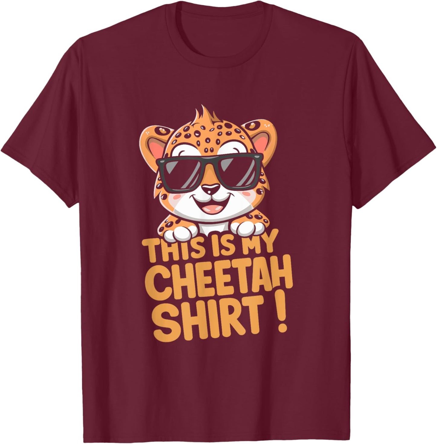 Cheetah Kids Cheetah Lover This Is My Cheetah T-Shirt - T-Shirt | Maroon