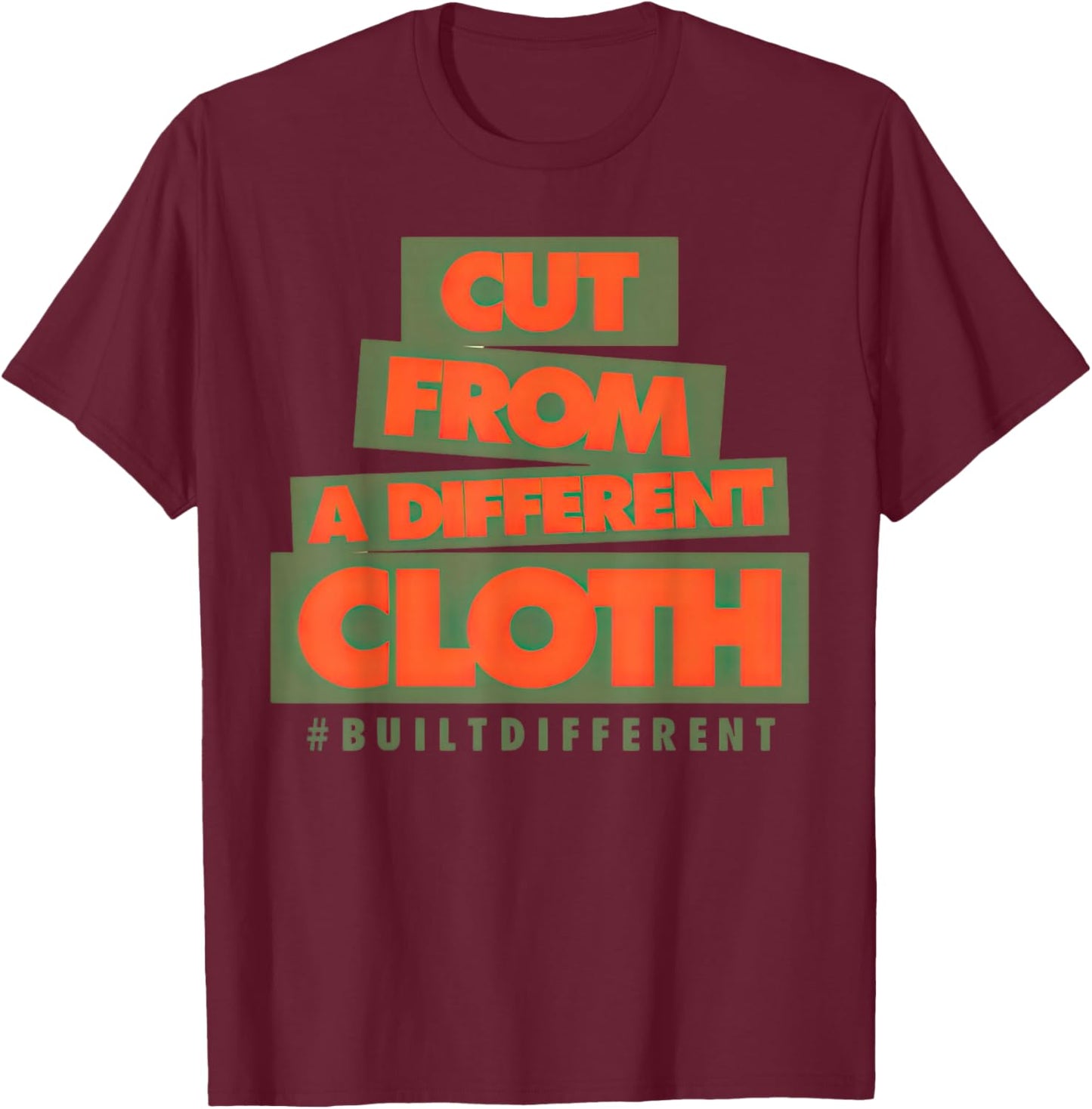 Olive Army Solar Orange Color Match T-Shirt - T-Shirt | Maroon