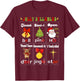 Christmas Reading Teacher Syllable Types Reading Teacher T-Shirt - T-Shirt | Maroon