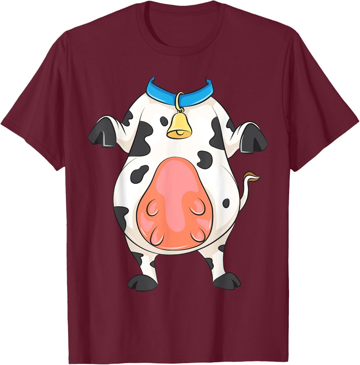 Headless Cow Costume Halloween | Cool Heifer Fan Funny Gift T-Shirt - T-Shirt | Maroon