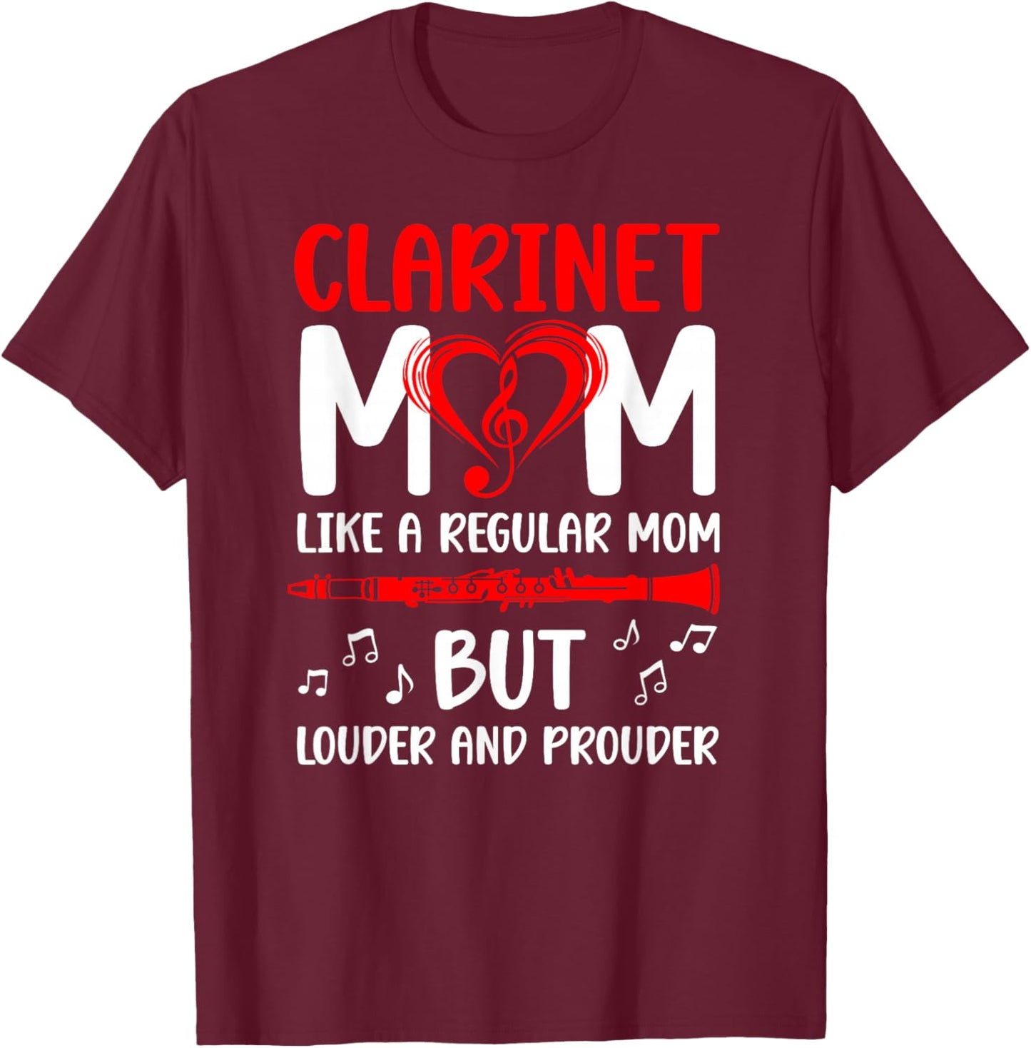 Clarinet Mom Definition Mom of A Clarinet Player Mama T-Shirt - T-Shirt | Maroon