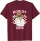 Country Cowboy Christmas Howdy Hos Groovy Western Santa T-Shirt - T-Shirt | Maroon
