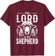 Jesus Christians God Faith The Lord Is My Shepherd T-Shirt - T-Shirt | Maroon