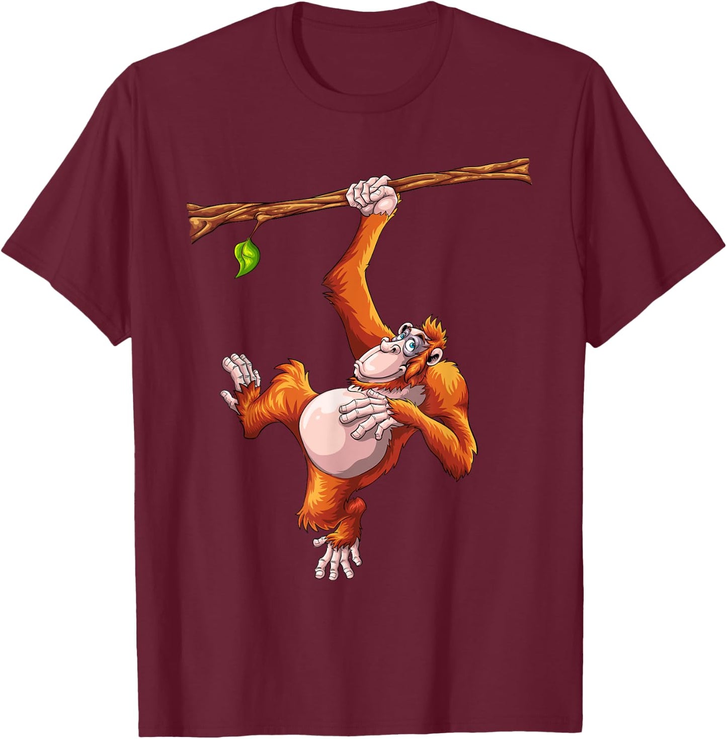 Cool Orangutan Art Women Kids Orangutan Apes Lover T-Shirt - T-Shirt | Maroon