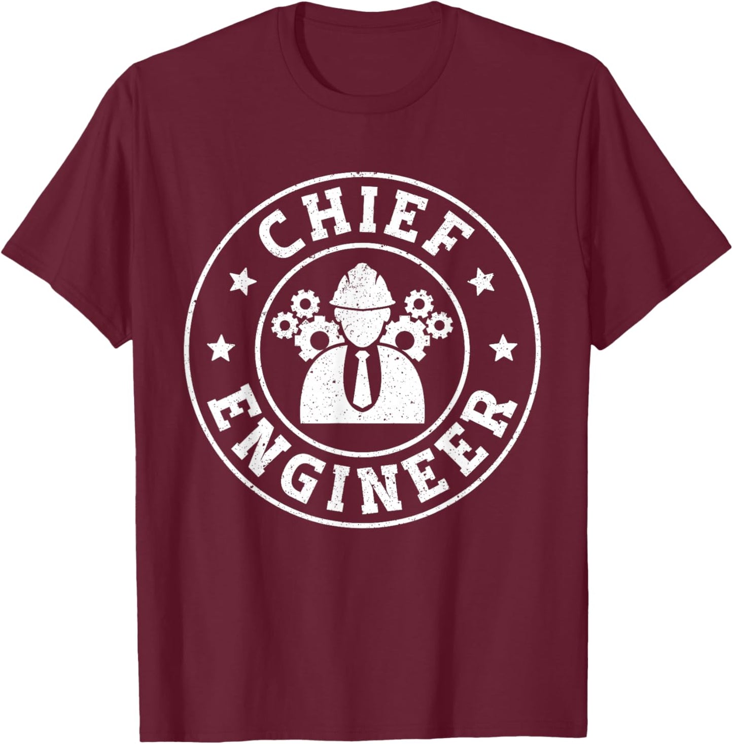 Engineer Chief Engineer T-Shirt - T-Shirt | Maroon