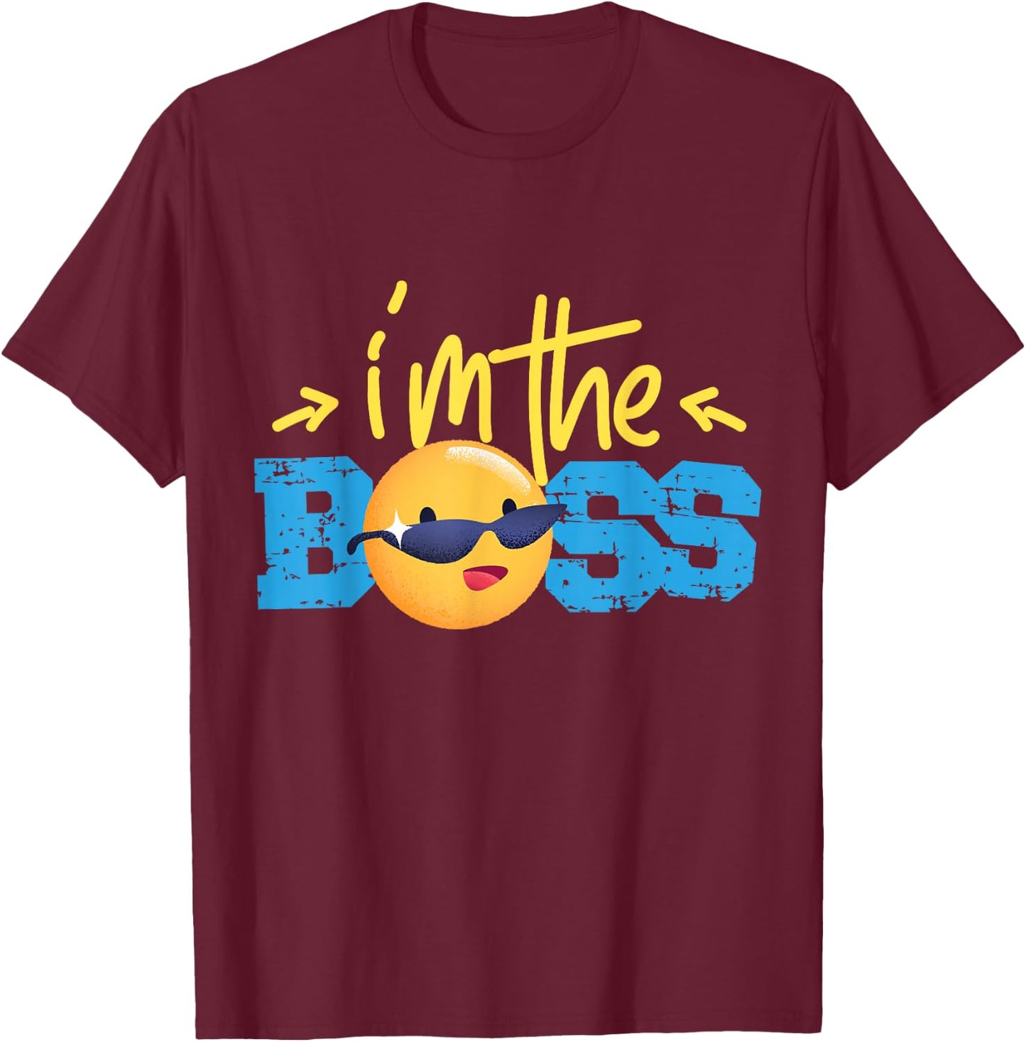 I'm The Boss Sunglasses For Kids T-Shirt - T-Shirt | Maroon