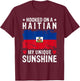 Haitian Boyfriend Girlfriend Wife Husband Haiti Flag T-Shirt - T-Shirt | Maroon