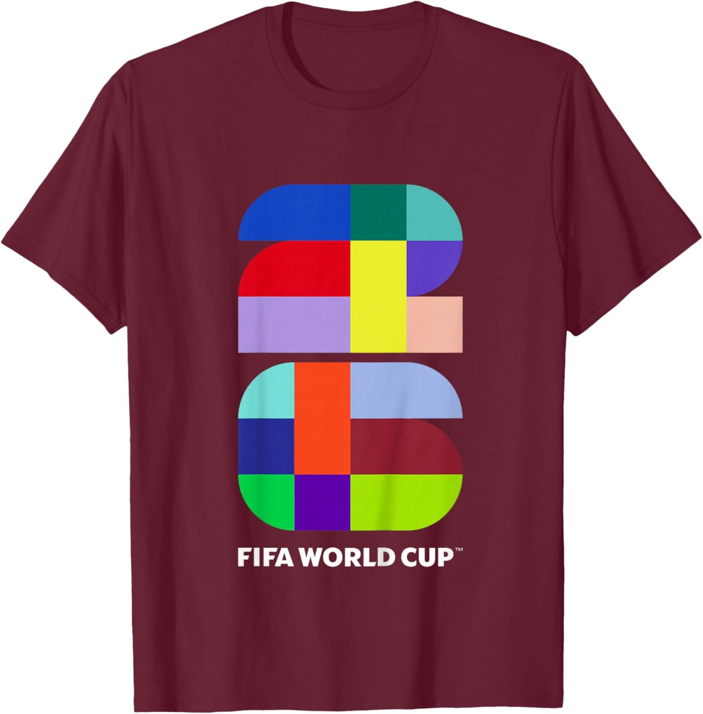 Kids FIFA World CUP26 FIFA Host Country Logo Color T-Shirt - T-Shirt | Maroon