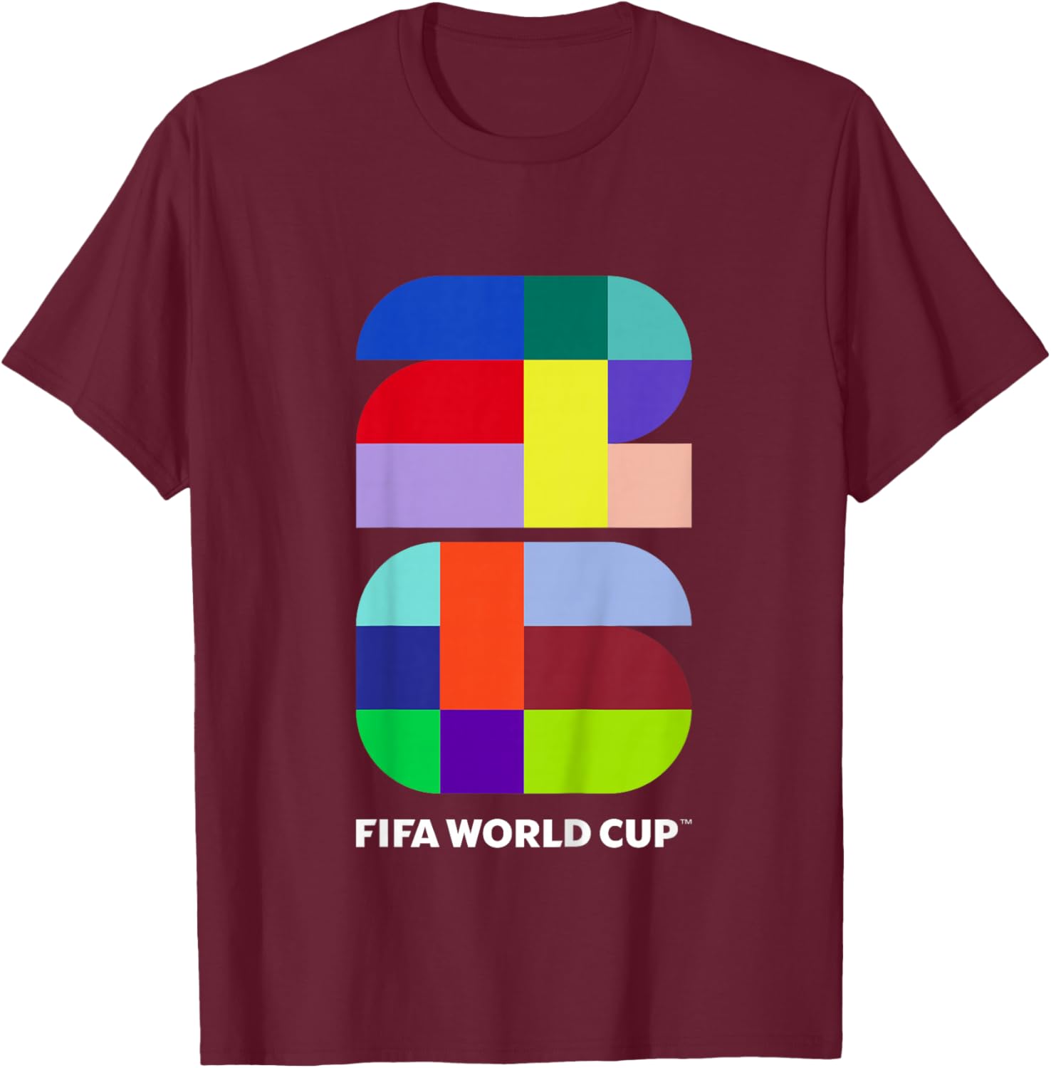 Kids FIFA World CUP26 FIFA Host Country Logo Color T-Shirt - T-Shirt | Maroon