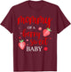 Mommy Of A Berry Sweet One Strawberry Baby First Birthday T-Shirt - T-Shirt | Maroon