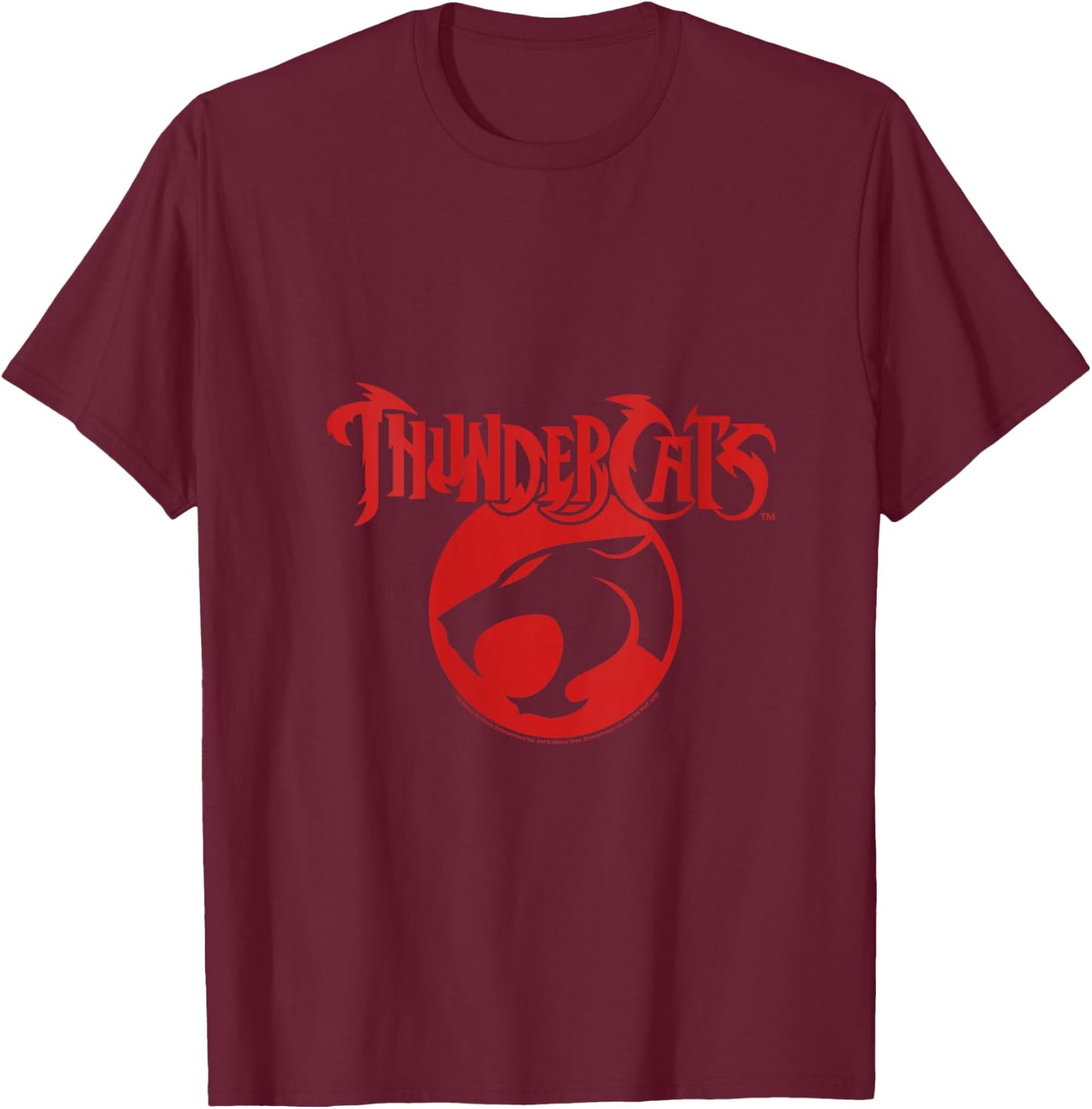 Thundercats Red Vintage Classic Logo V-Neck T-Shirt - T-Shirt | Maroon