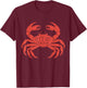 Funny Crab Eating Red Crab Lover Seafood Foodie Crabbing T-Shirt - T-Shirt | Maroon