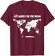 Landed On The Moon America Map 52th Anniversary T-Shirt - T-Shirt | Maroon