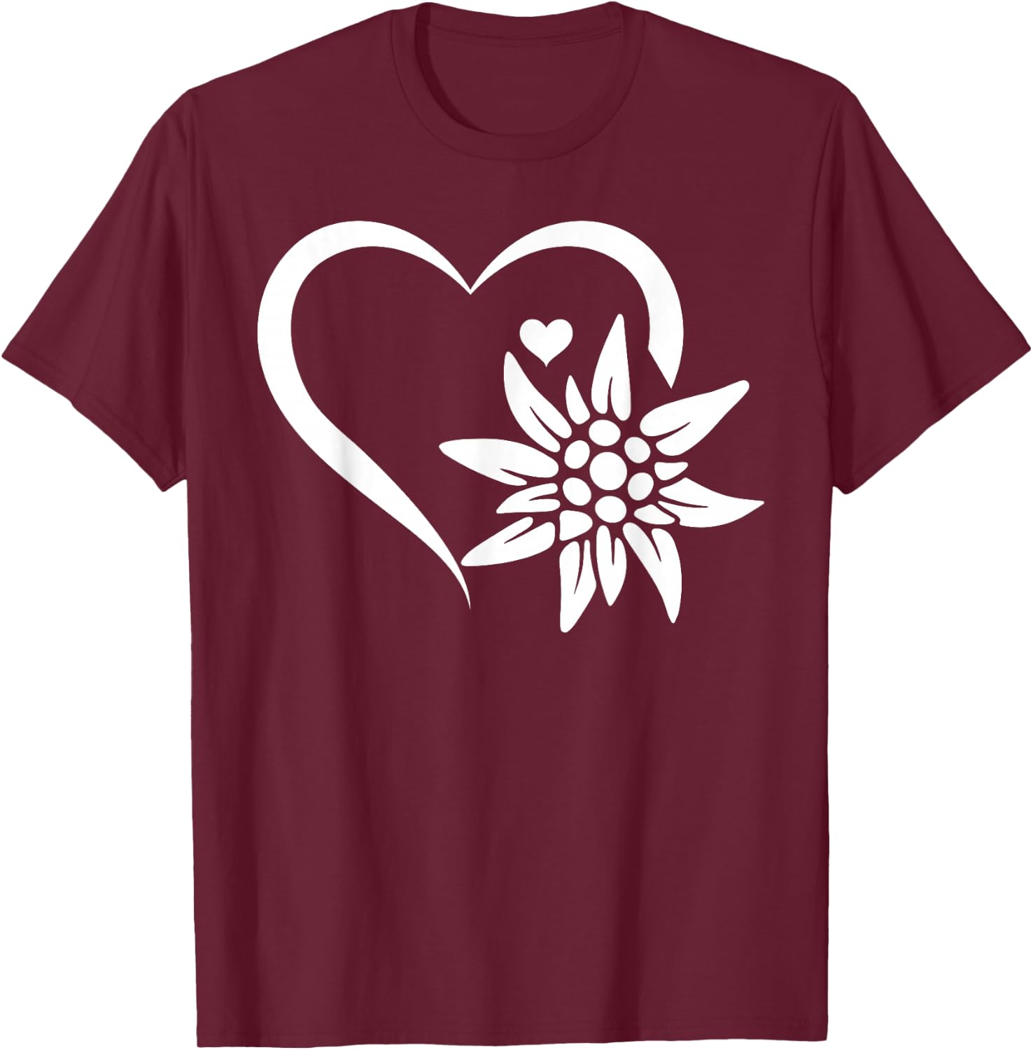 Mountain Edelweiß Flower Edelweiss Flower - Edelweiß T-Shirt - T-Shirt | Maroon