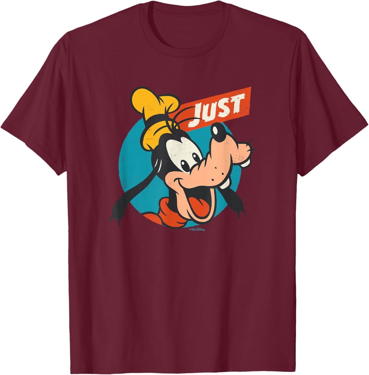 Disney Just Goofy Vintage Classics Retro Funny T-Shirt - T-Shirt | Maroon