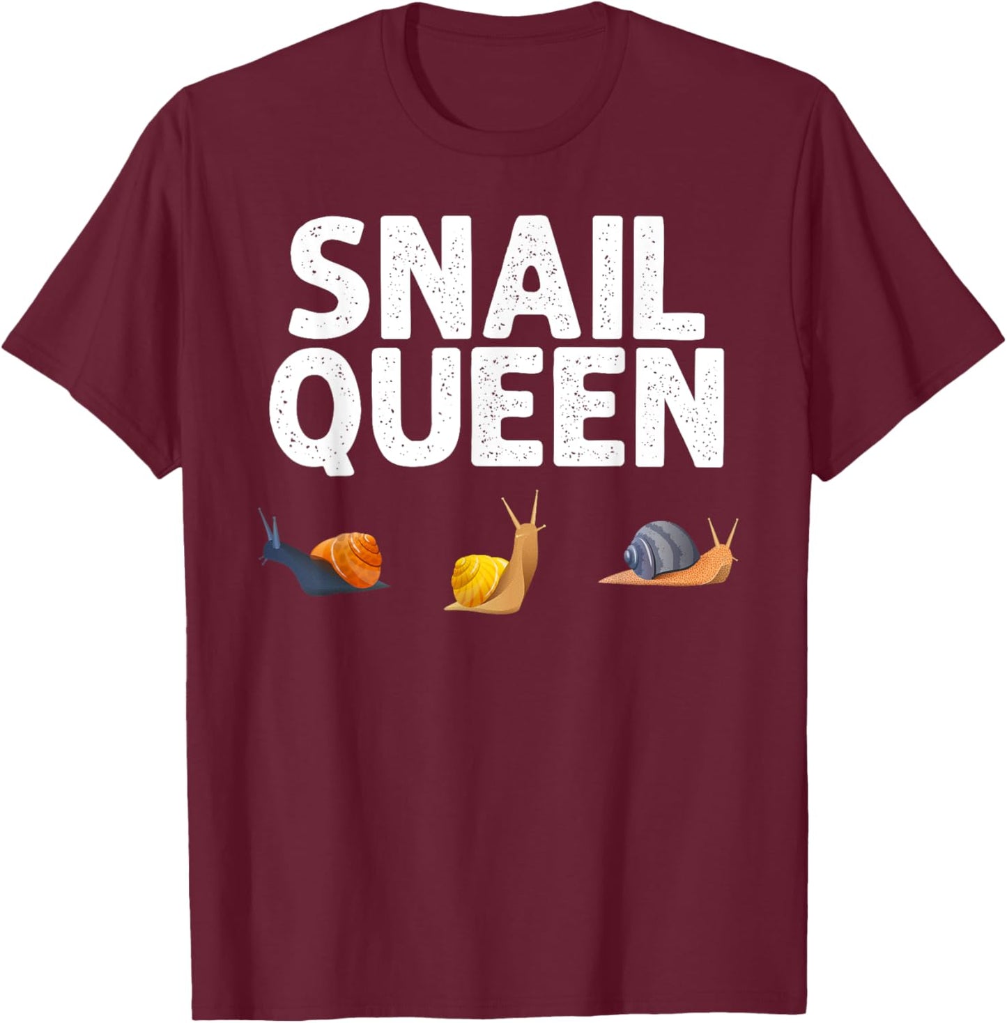 Snails Design Grandma Slow Gastropod Slug Lovers T-Shirt - T-Shirt | Maroon
