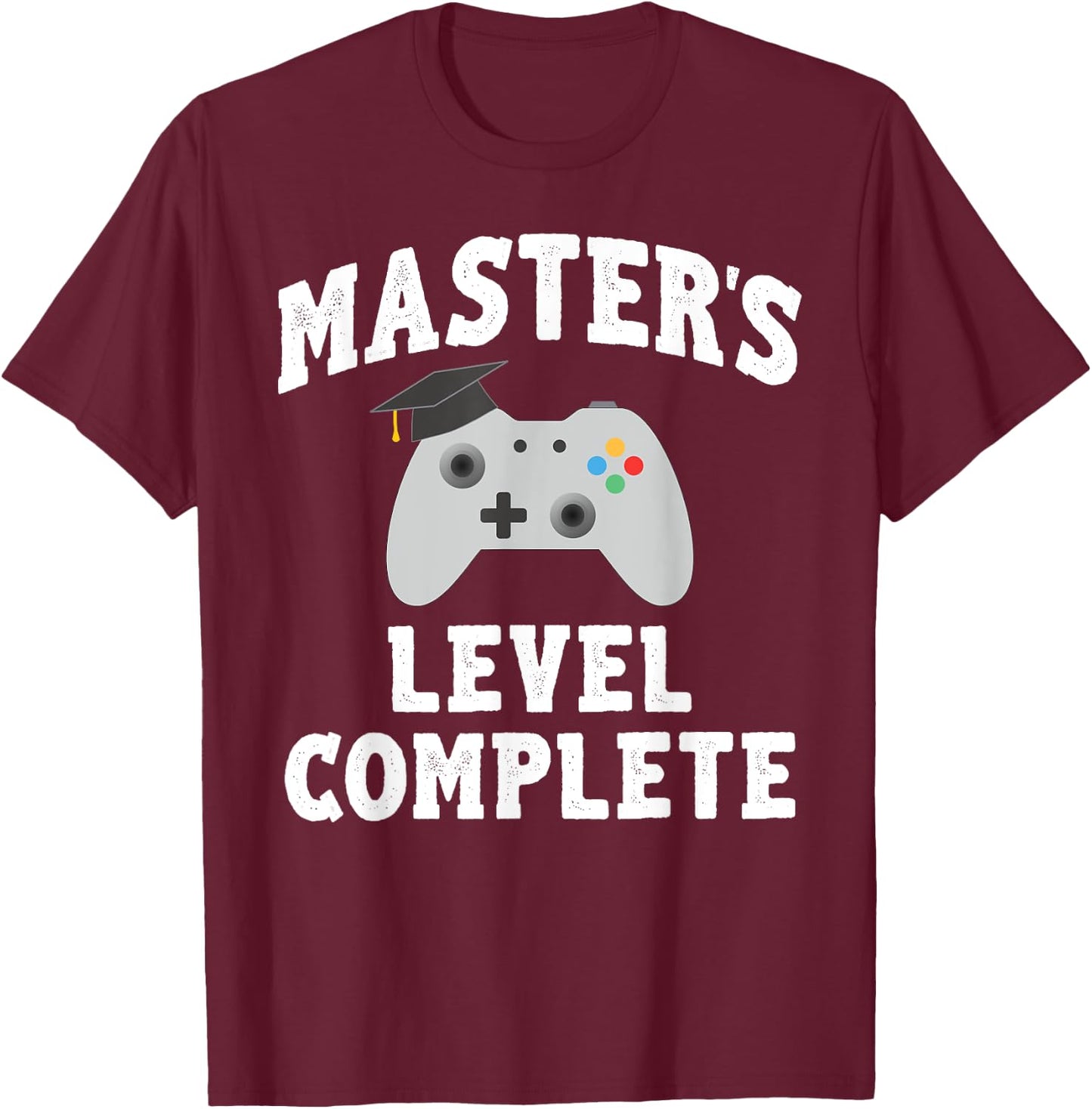Master's Gamer Graduate Class of 2025 Graduation T-Shirt - T-Shirt | Maroon