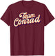 Team Conrad Retro Groovy T-Shirt - T-Shirt | Maroon