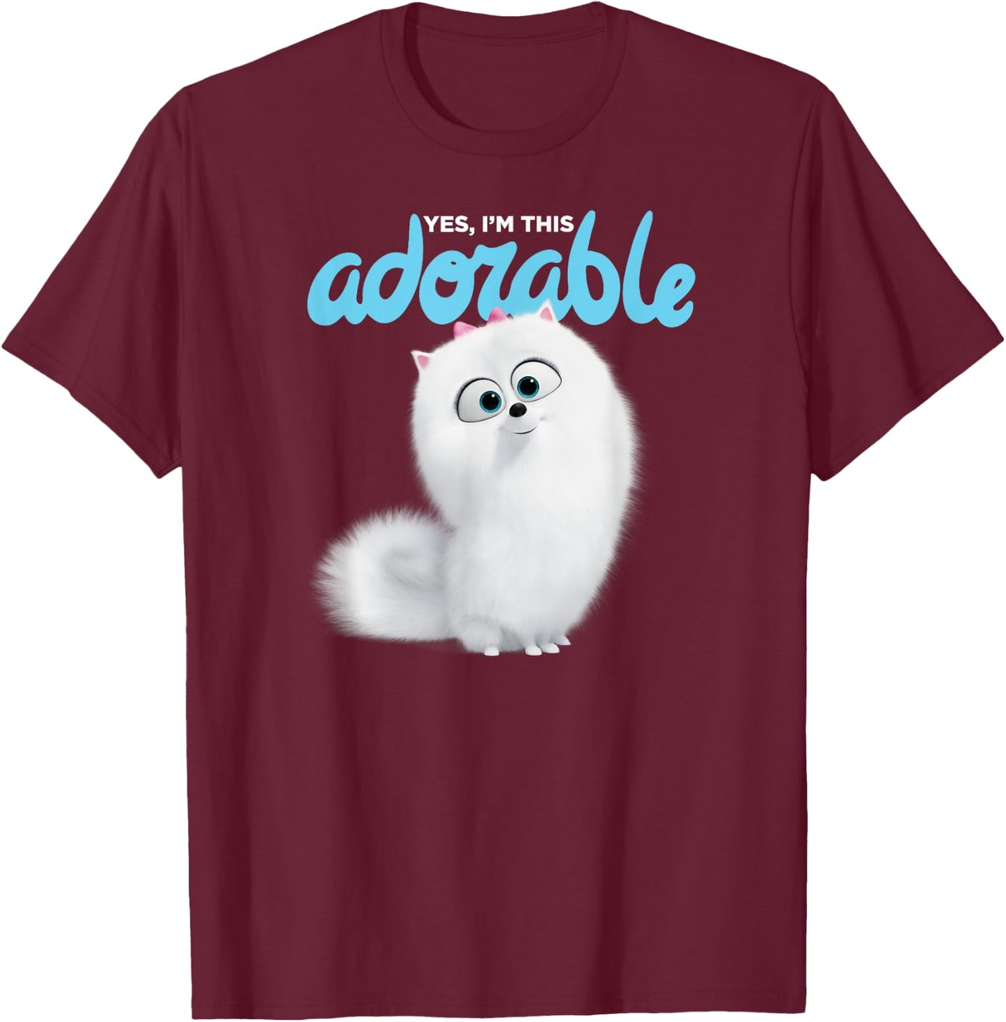 The Secret Life of Pets 2 Gidget Yes I'm This Adorable T-Shirt - T-Shirt | Maroon