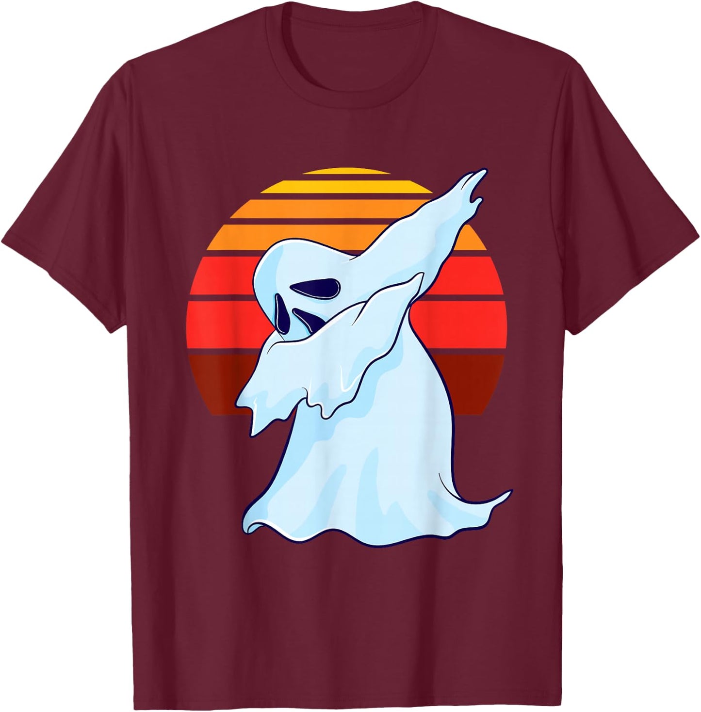 Dabbing Ghost Hunting Halloween Paranormal Investigator T-Shirt - T-Shirt | Maroon