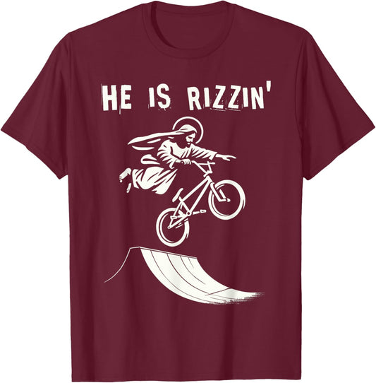 Bmx Jesus & bmx funny jesus christ christian bike ride kid T-Shirt - T-Shirt | Maroon