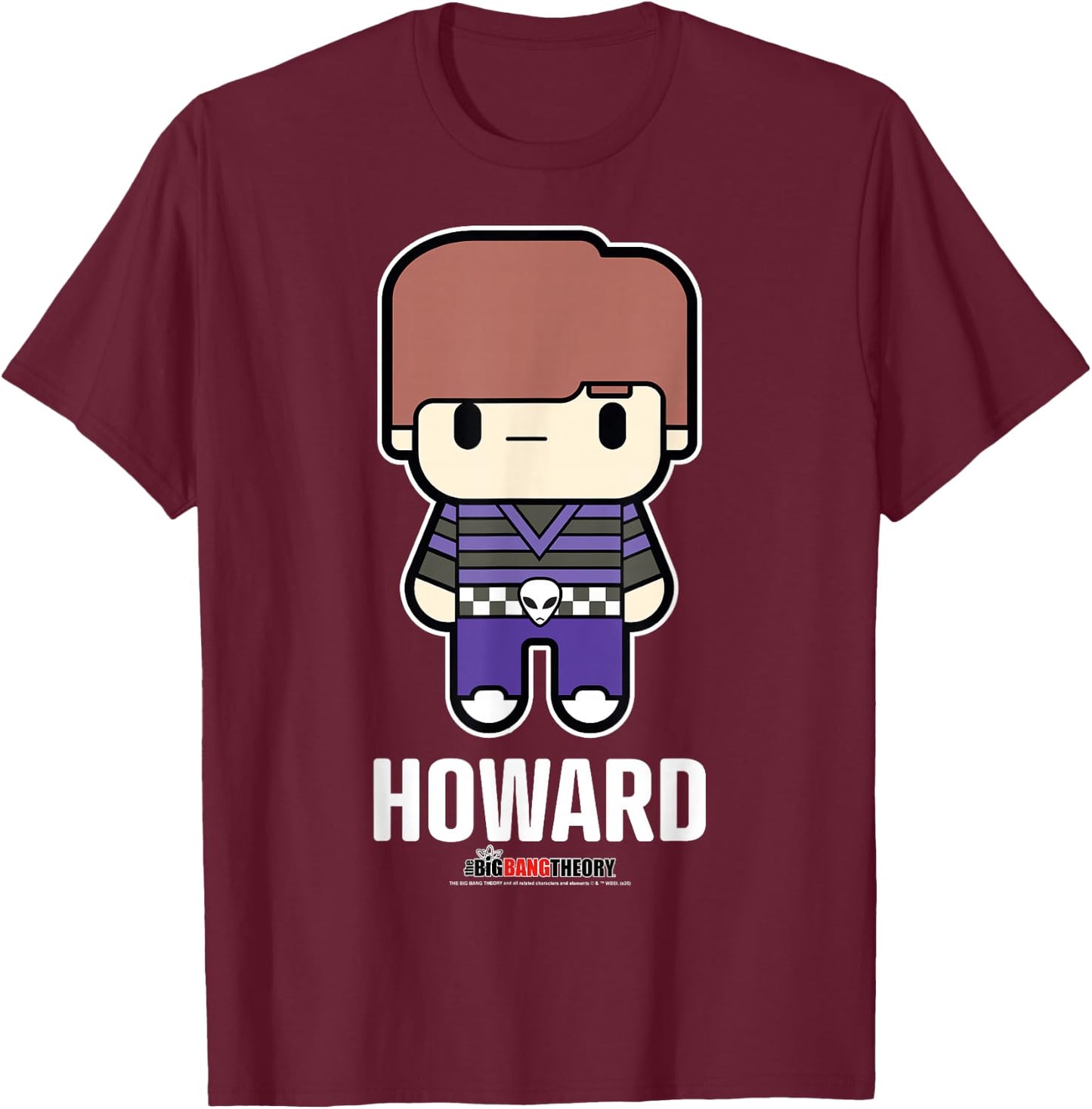 The Big Bang Theory Chibi Howard T-Shirt - T-Shirt | Maroon