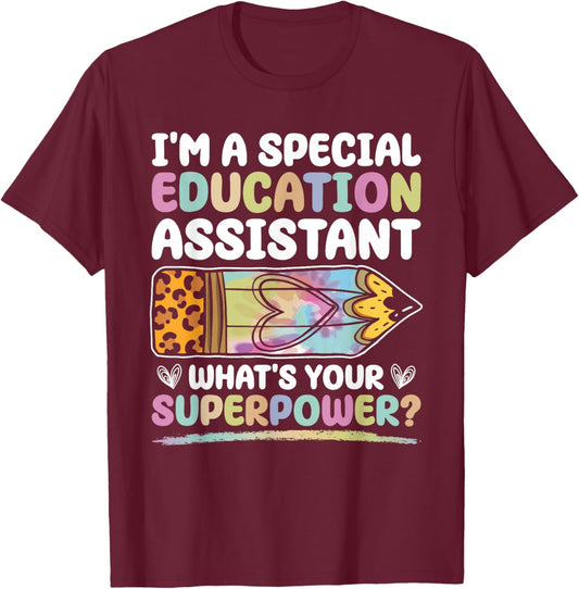 Special Educational Assistant And Sped Teacher T-Shirt - T-Shirt | Maroon