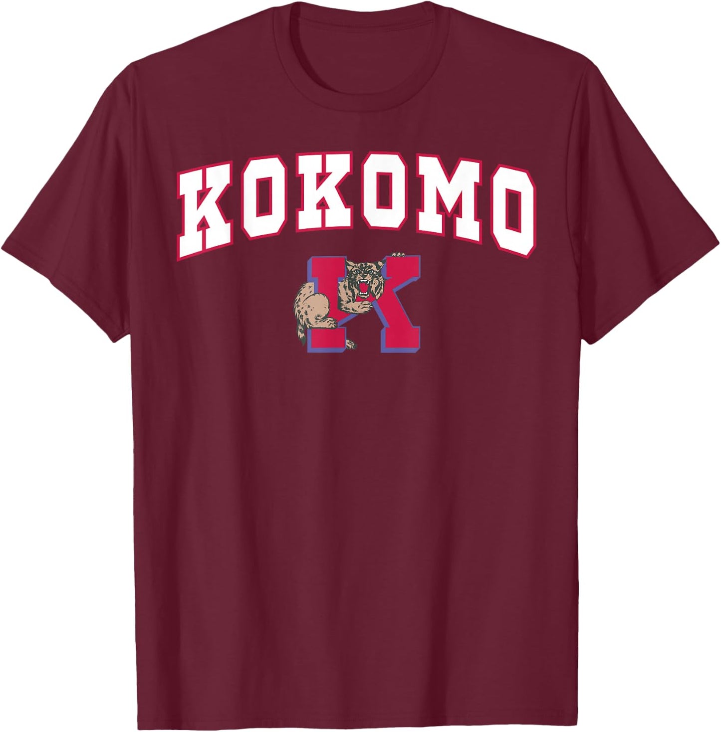 Kokomo High School Wildkats C2 T-Shirt - T-Shirt | Maroon