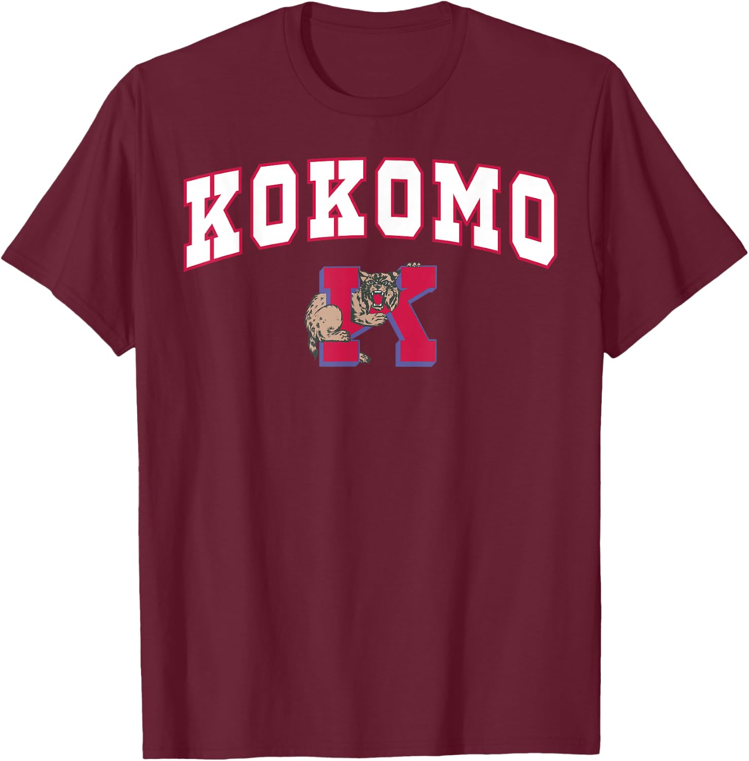 Kokomo High School Wildkats C2 T-Shirt - T-Shirt | Maroon