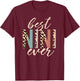 Best Nini Ever Gifts Leopard Print Mother's Day T-Shirt - T-Shirt | Maroon