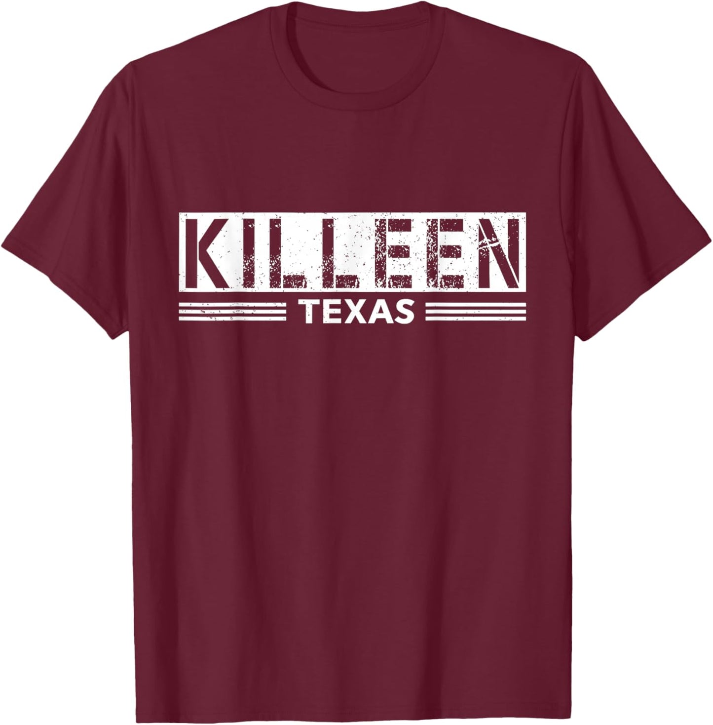Retro Killeen Texas State Men Women T-Shirt - T-Shirt | Maroon