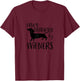 Easily Distracted By Wieners Dachshund Doxie Mom T-Shirt - T-Shirt | Maroon